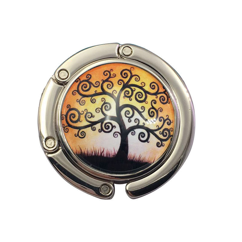 Creative Folding Round Ceramic Hanging Bag Hook