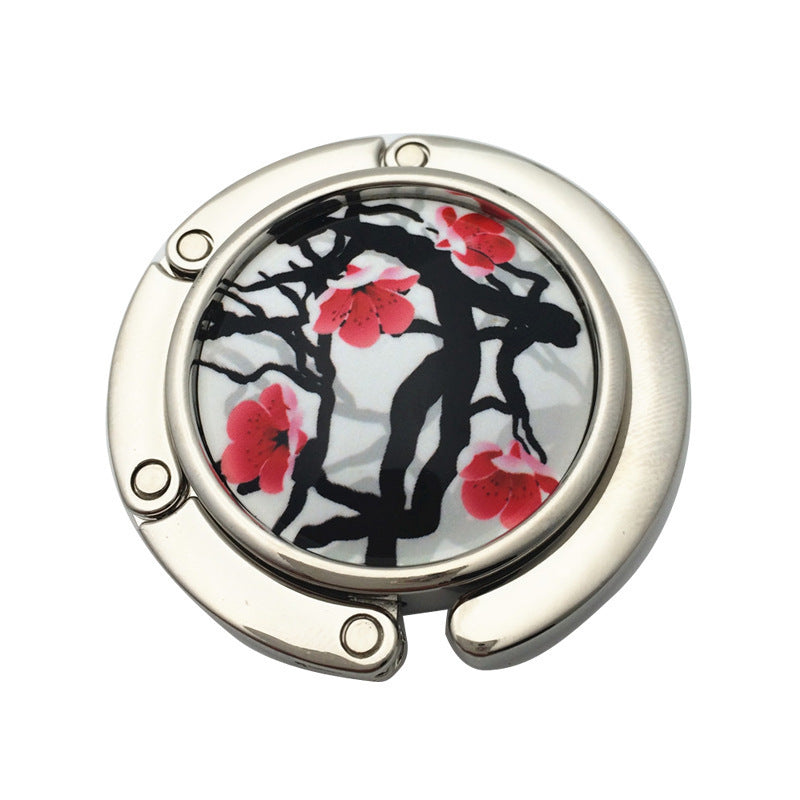 Creative Folding Round Ceramic Hanging Bag Hook
