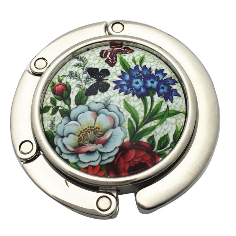 Creative Folding Round Ceramic Hanging Bag Hook