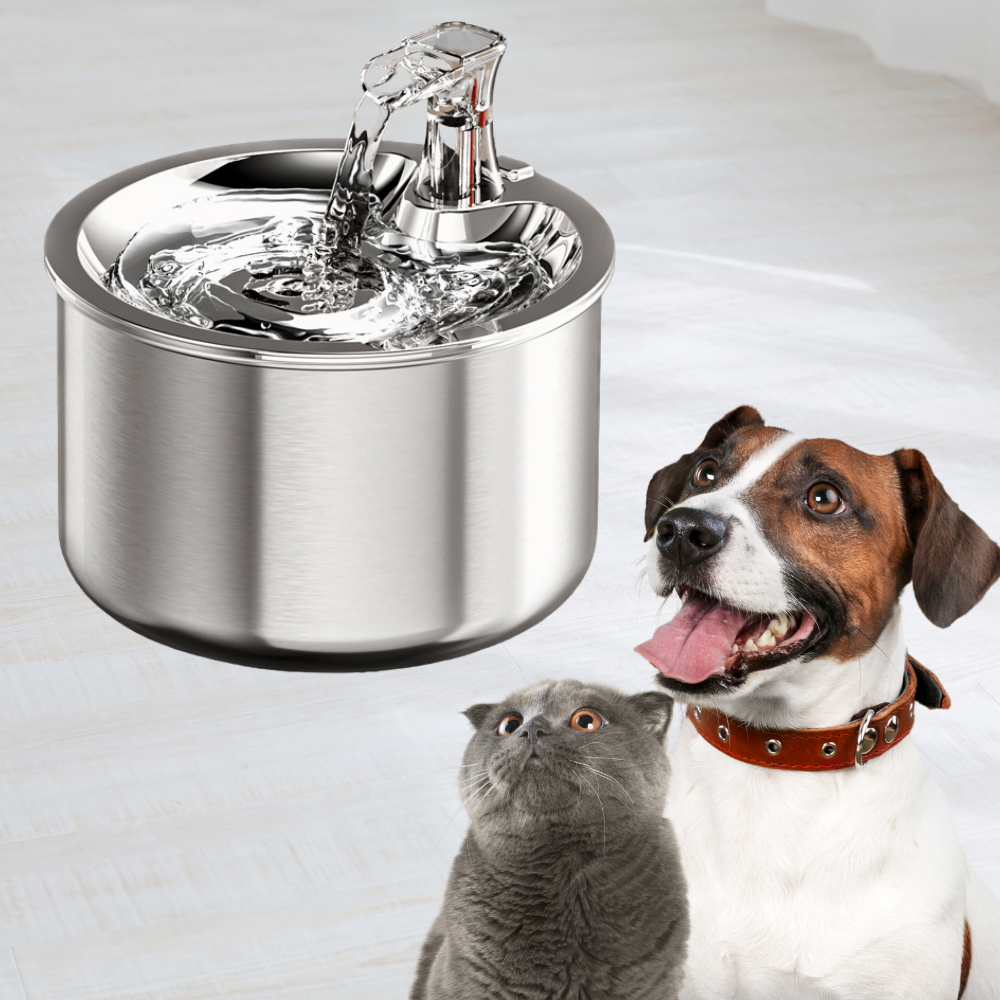 freshflow cat dog pet water fountain dispenser round