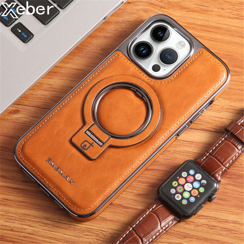 Luxury Leather Shockproof Case for iPhone