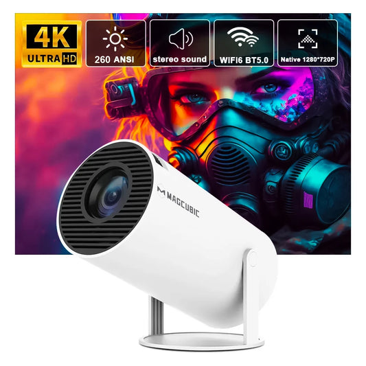 mini projector hy300 pro projector short throw 4k home theater screen video LCD android smart hy300 portable projectors Outdoors Mini Video Projector 4K Home Theater Portable 130inch Screen Projection Display WIFI BT HY300 Pro Smart Projectors