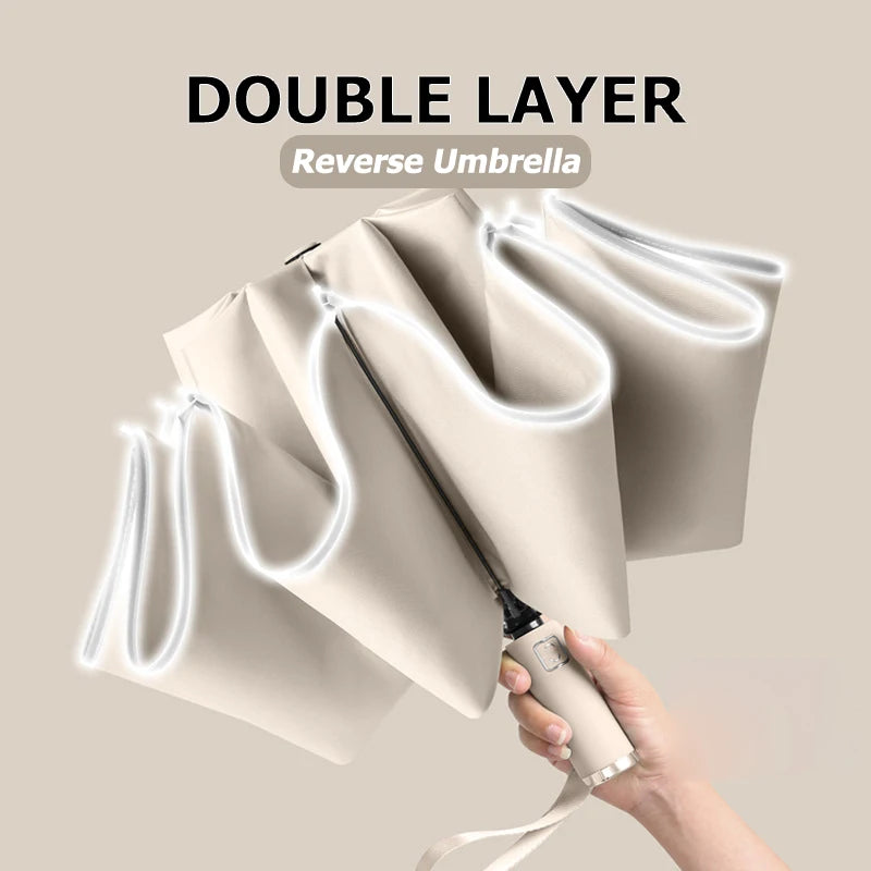 Inverted Umbrella with Reflective Strip