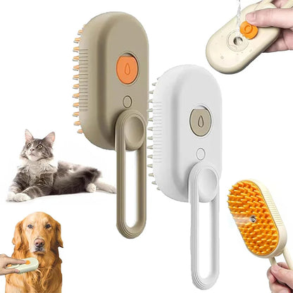 3-in-1 Dog & Cat Steam Hair Brush