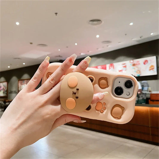 Cute 3D Bear Phone Case for IPhone Pro Max
