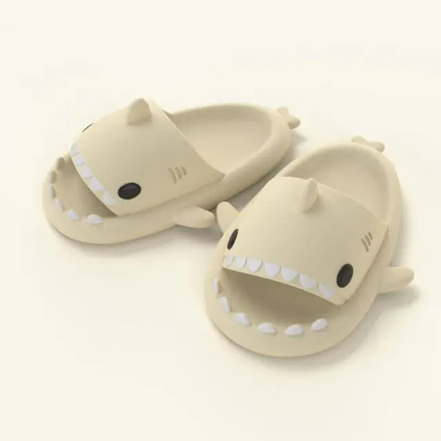 beige 1 shark slippers