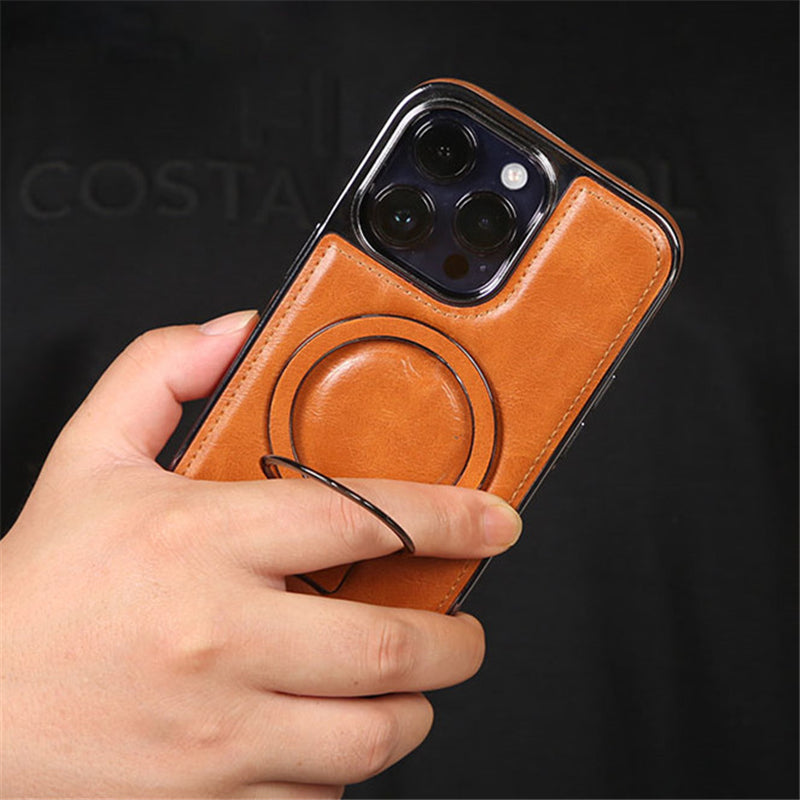 Luxury Leather Shockproof Case for iPhone