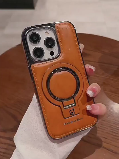 Luxury Leather Shockproof Case for iPhone