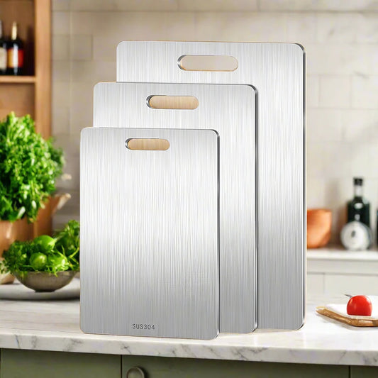 stainless steel cutting boards 3 sizes